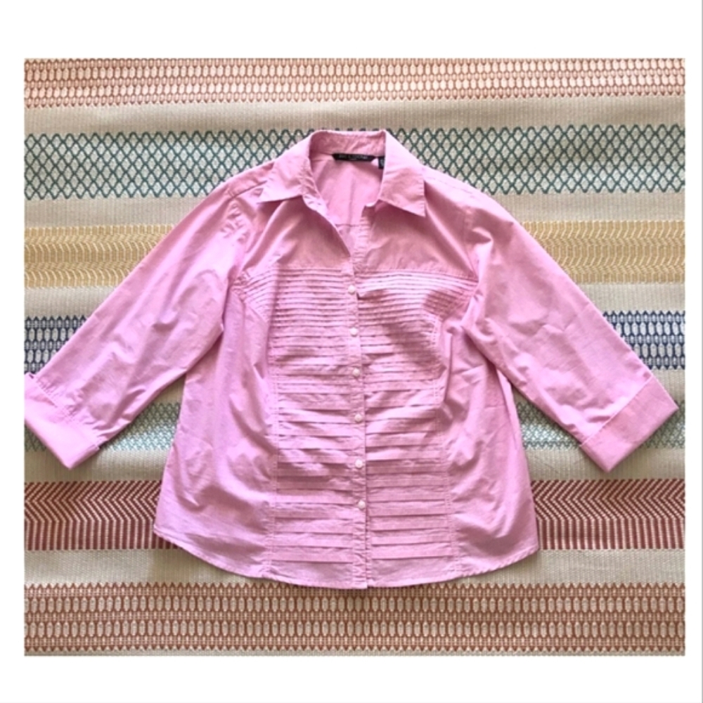Zac & Rachel Pink 3/4 Shirt Size 1X